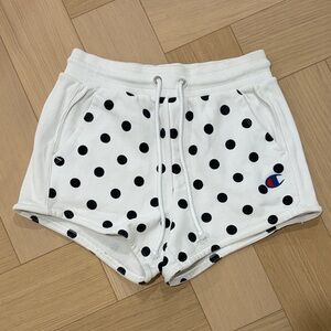 Champion Women's Black & White Polka Dot Shorts, Size S